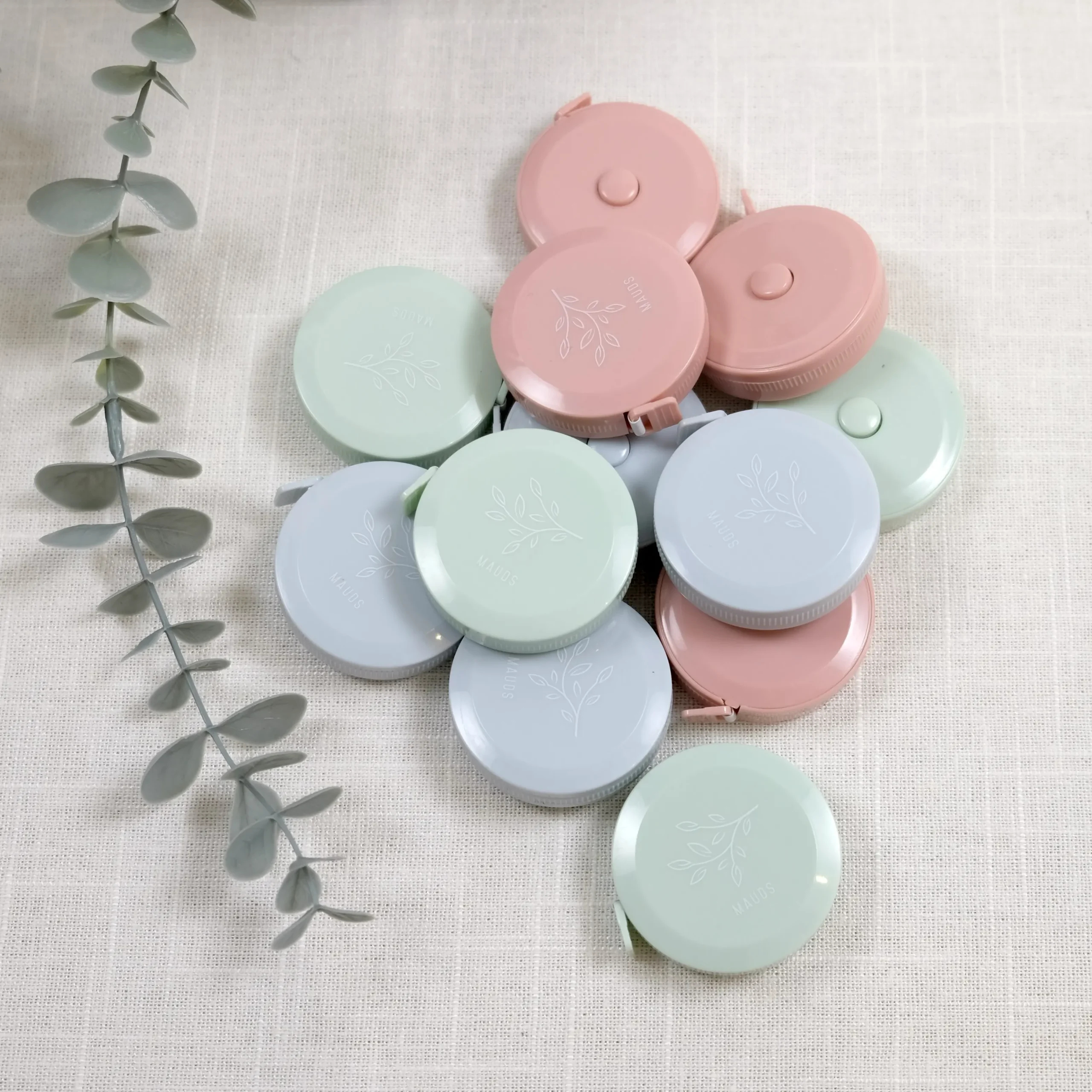 Rullemålbånd - Assorterte farger hardplast(12 stk)