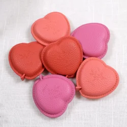 Rullemålbånd - Hjerter, rosa/røde (6 stk)