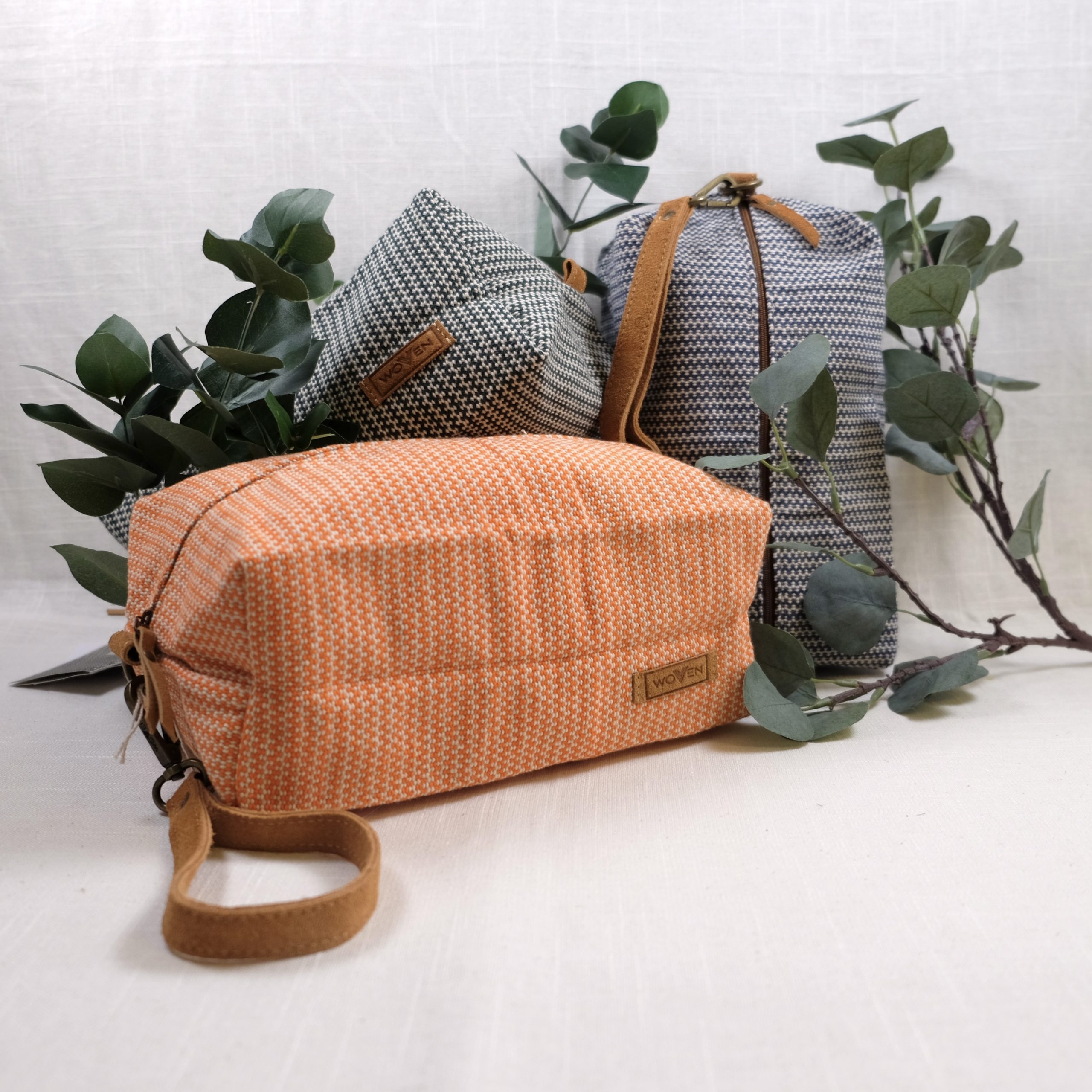 Woven Prosjektbag - blå stripevev - Bilde 4