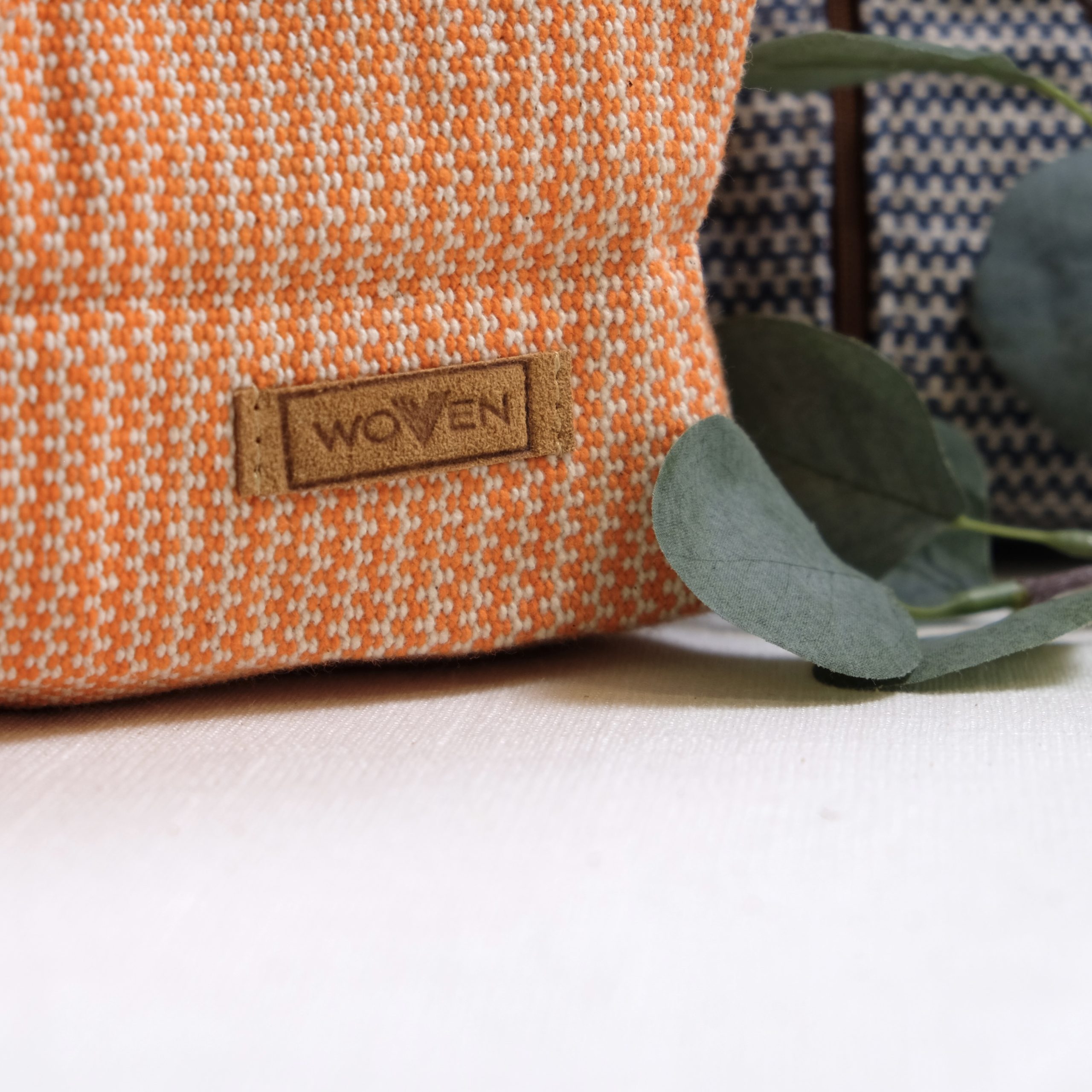 Woven Prosjektbag - blå stripevev - Bilde 9