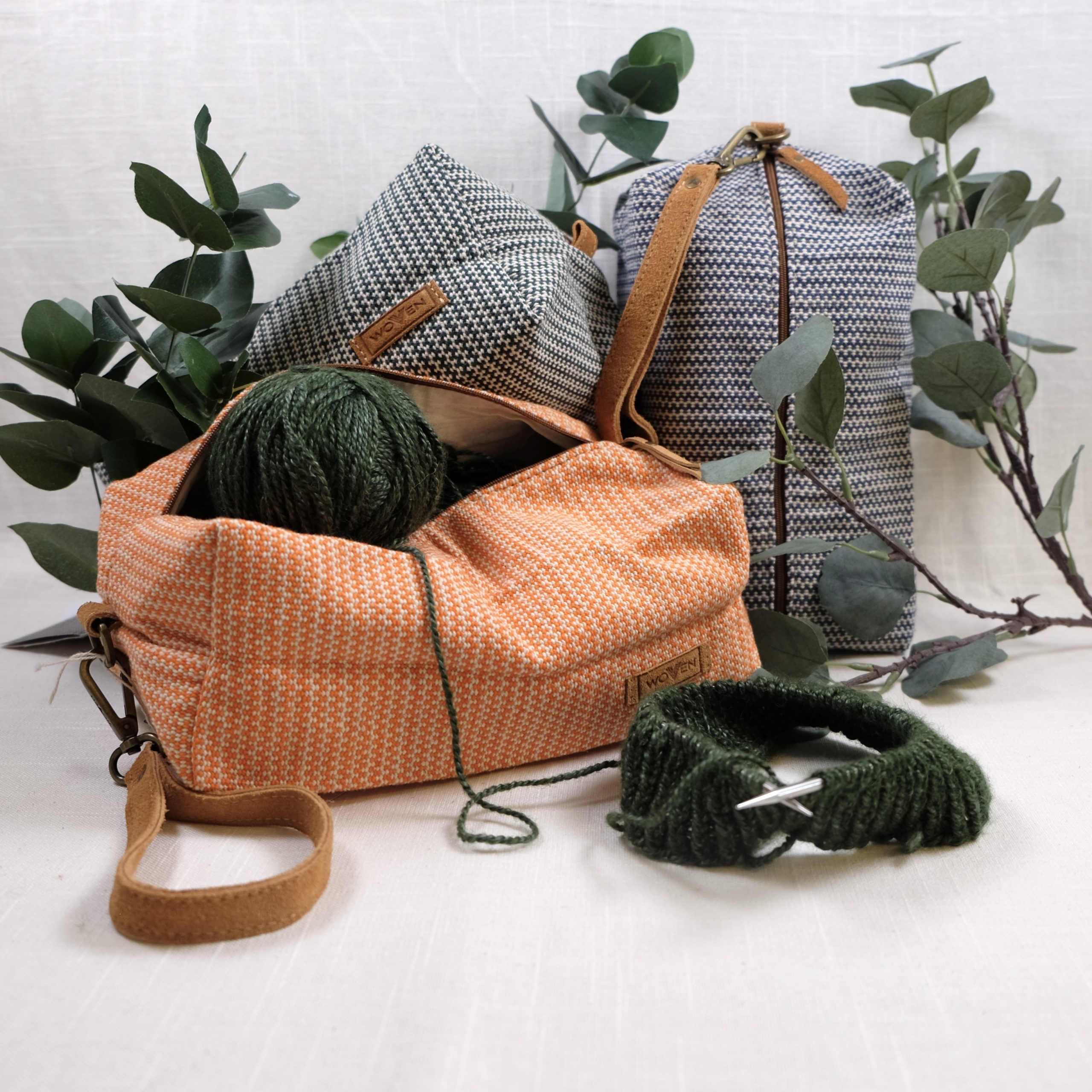 Woven Prosjektbag - blå stripevev - Bilde 8