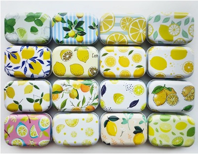 Metallbokser - Sitroner (32 stk)