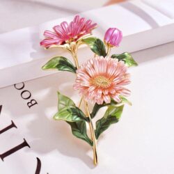 Brosje - Rosa bukett