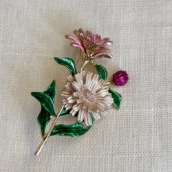 Brosje - Rosa bukett
